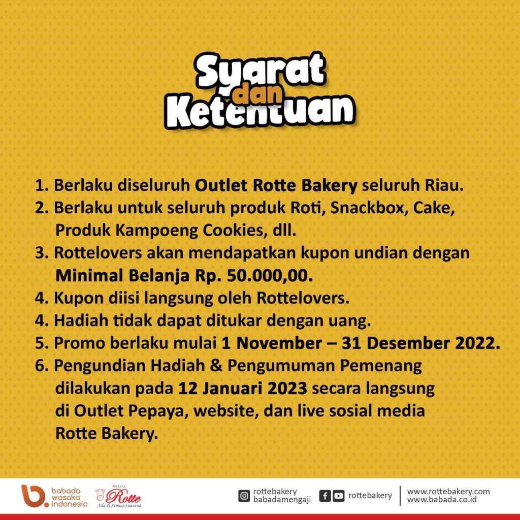 ketentuan rotte spektakuler vaganza