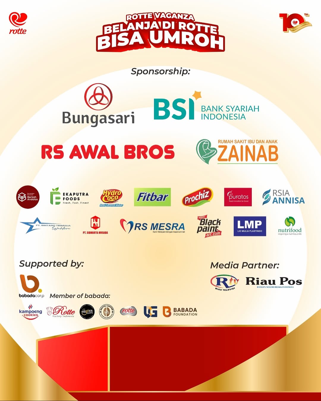 Rotte Vaganza 1 Dekade: Belanja 50 Ribu, Bisa Berangkat Umroh