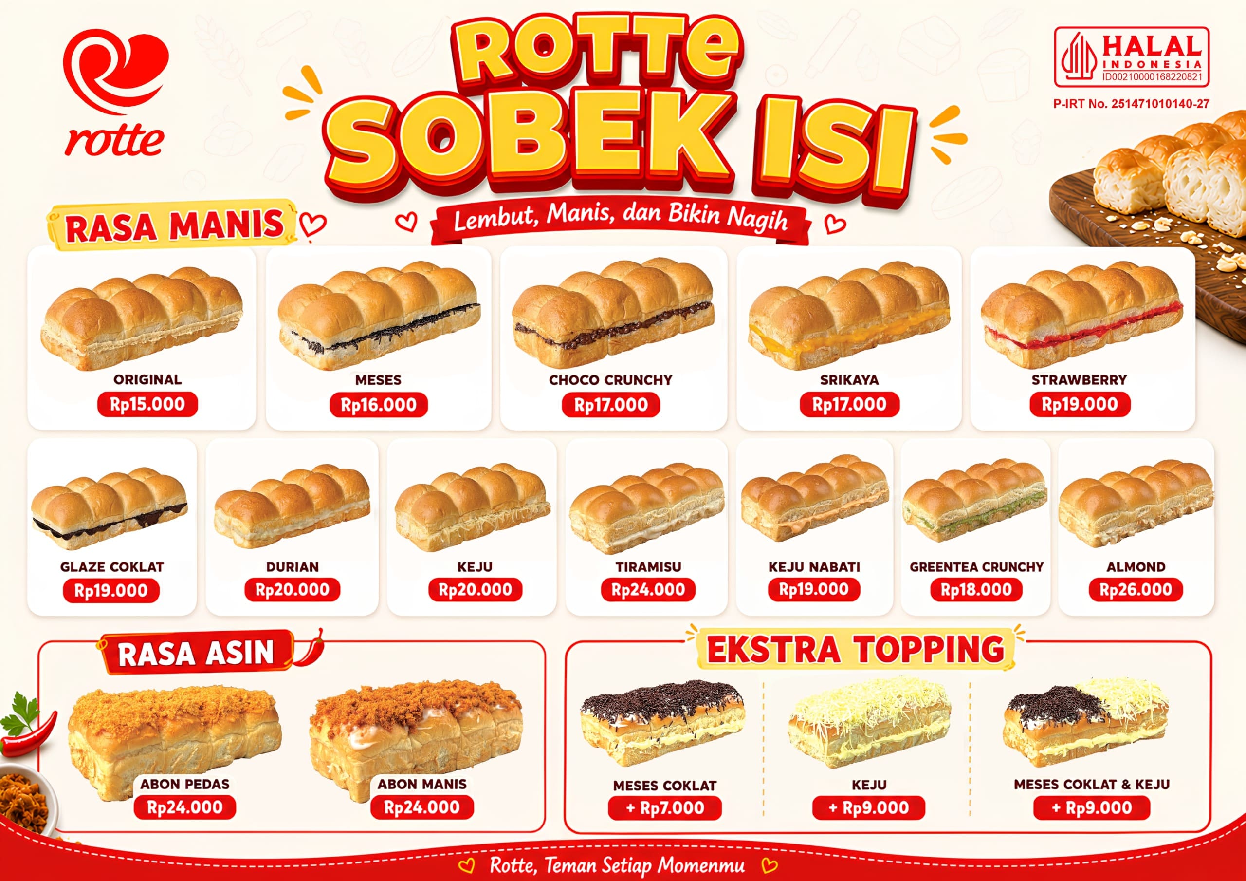 Download Gratis File Gambar Foto Katalog Harga Produk Roti Sobek Rotte Bakery, Roti Sobek Spesial dari Rotte Bakery, Beli Sekarang!