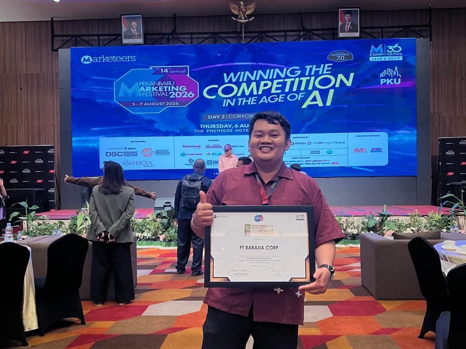 Rotte Bakery hadir dalam Pekanbaru Marketing Festival 2026 untuk memperluas wawasan pemasaran dan mengikuti perkembangan teknologi AI.
